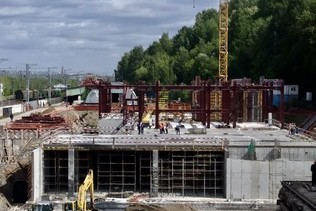 Construction dynamics of the Perm Art Gallery in August