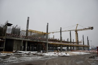 Строители начали возведение третьего этажа терминала аэропорта Воронеж