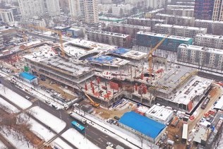 The readiness of the Multifunctional complex «Kuzminki» in Moscow in February was 23%