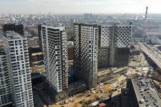 The progress of facade works in the 16-18 buildings of the residential complex «Symvol» amounted to 85%