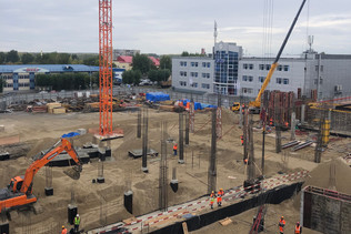 Progress of construction of the new airport in Tyumen in August