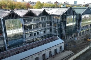 Dynamics of construction of a new building of the Perm Art Gallery