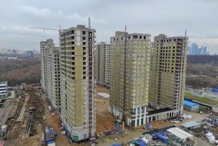 Dynamics of construction of the residential complex «Ostrov» in Moscow in November