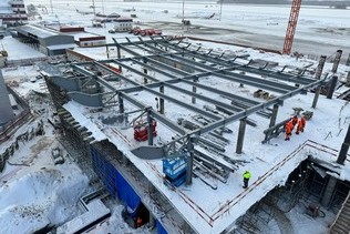 The progress of reconstruction of the Roshchino Airport in Tyumen at the end of December