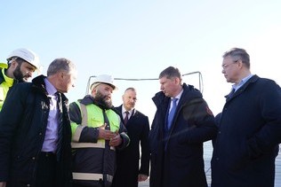 The Minister of Economic Development of Russia visited the construction site of the new Mineralnye Vody Airport