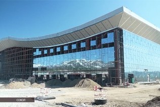 The total readiness of the facades of the new Magadan airport is approximately 75%