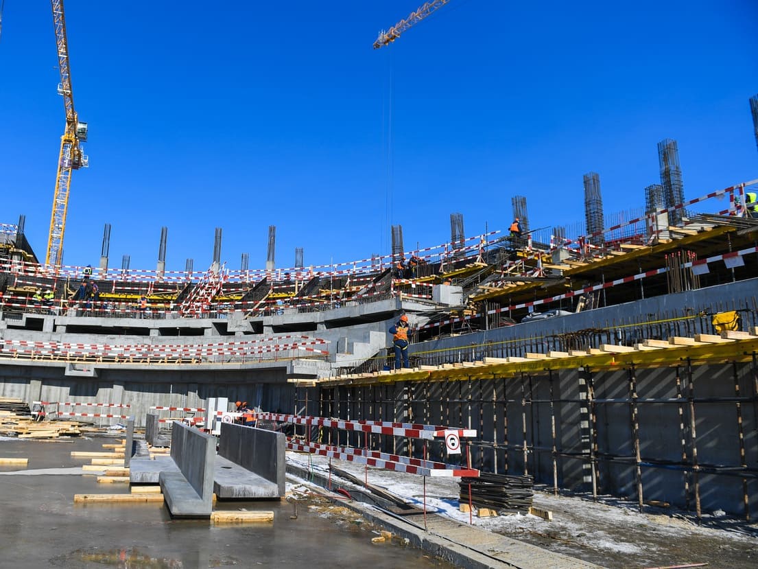 Video from the construction of Omsk Arena: results of March - Photo 1